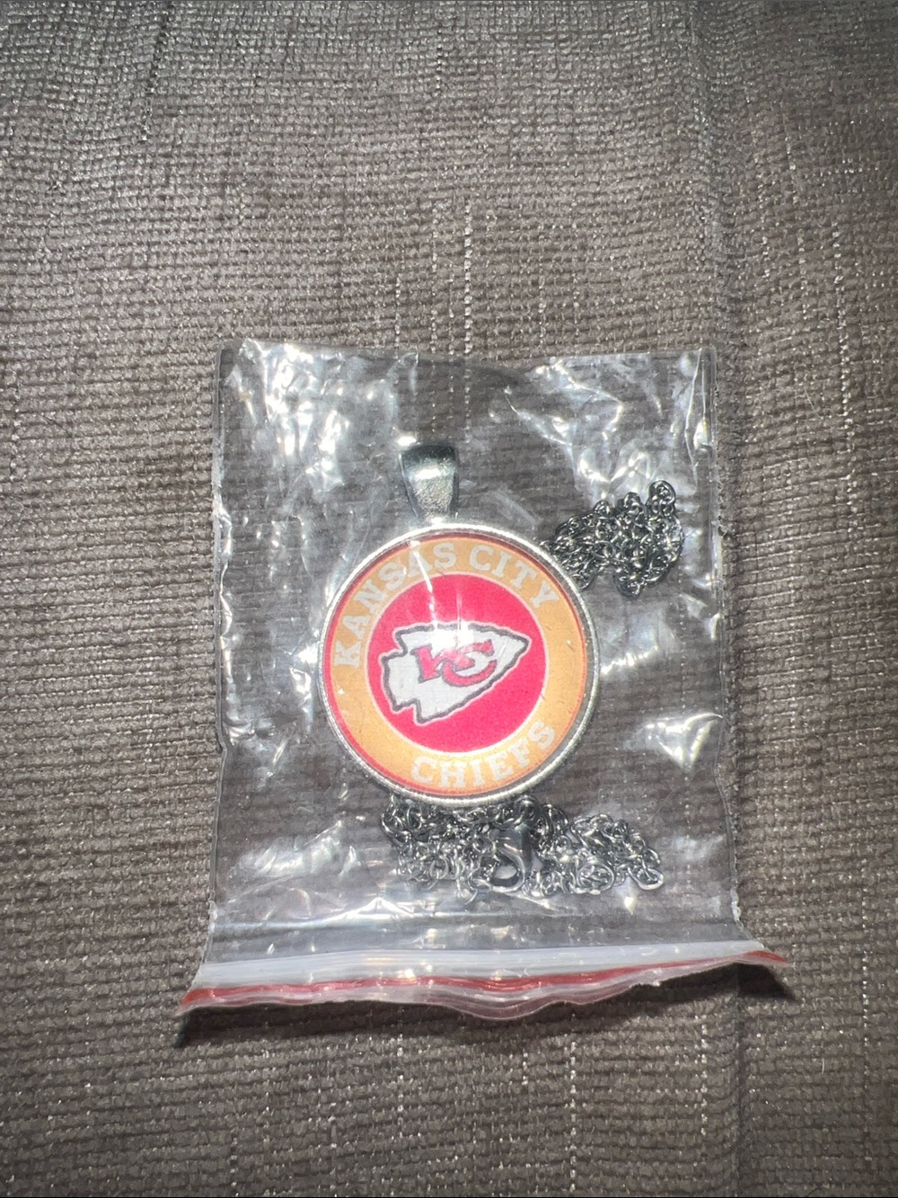 Kansas City Chiefs Red and Gold Team Pendant Necklace